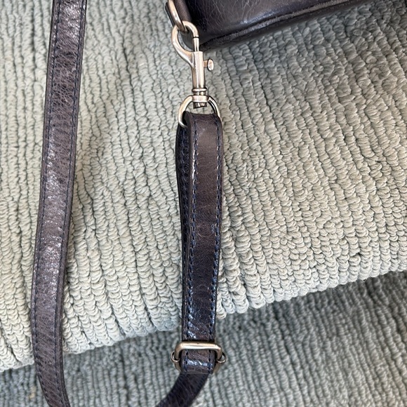 Patricia Nash  backpack  knapsack  mini backpack crinkle, leather charcoal gray - Picture 10 of 15